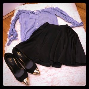 Off shoulder button up